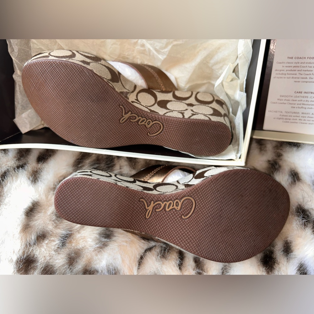 Coach Poppy Harley Metallic Bronze Wedge Y2k 2008  - NWT - - Picture 11 of 16
